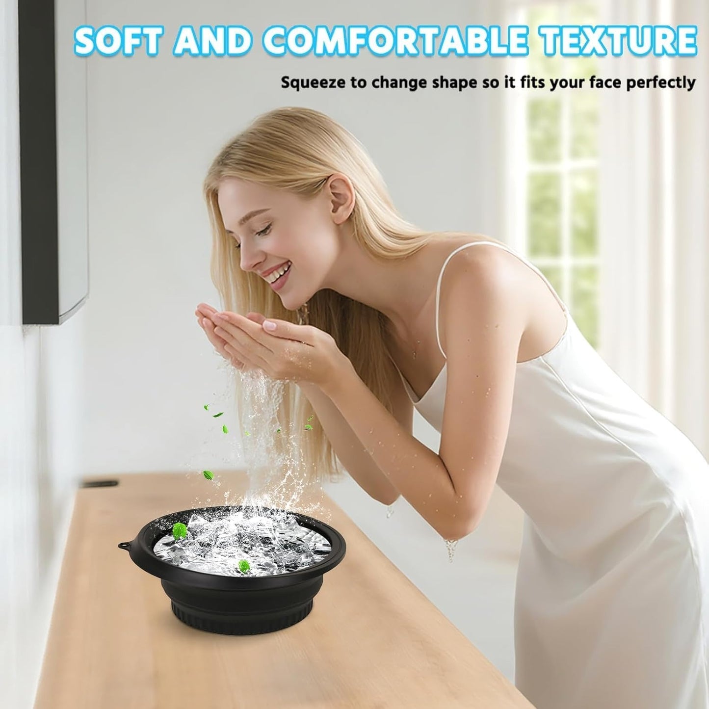 Ice Bowl Facial Therapy Kit – Collapsible Face Bowl with Built-In Ice Tray