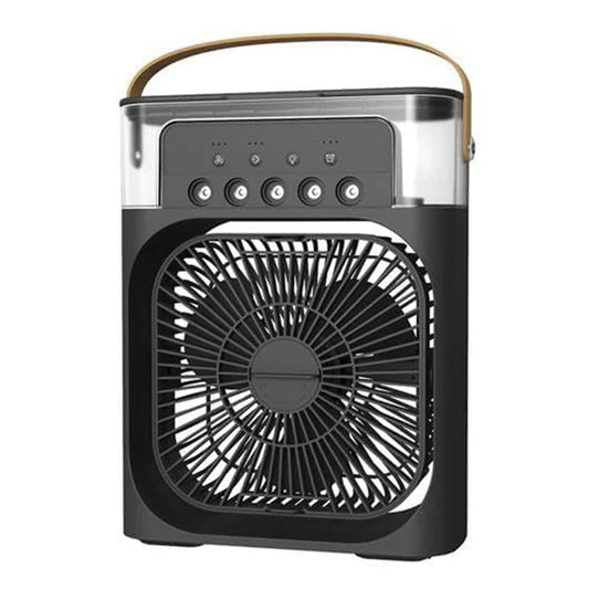 Portable Mini Air Cooler Fan with 7-Color LED Light – USB Personal Cooling Fan