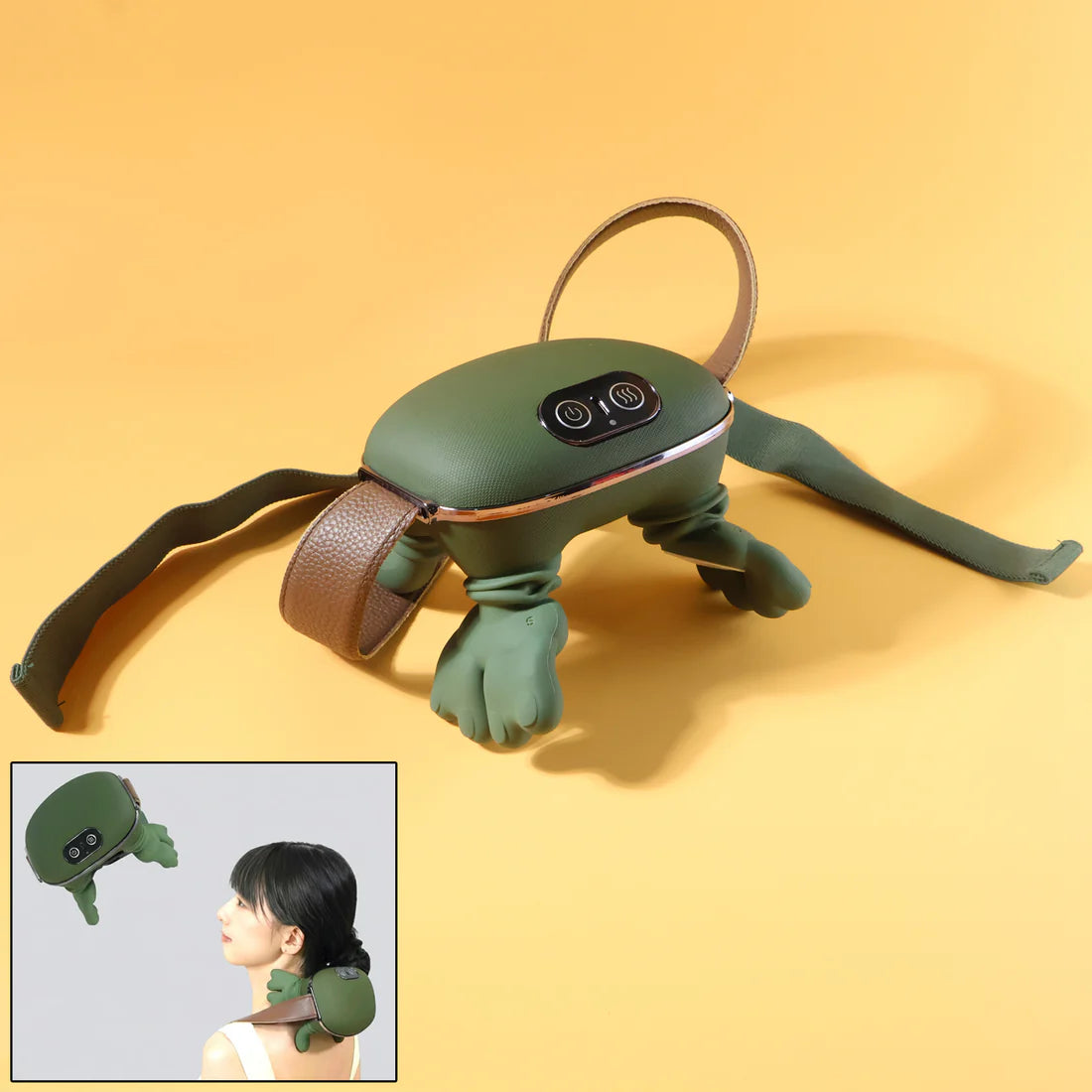 Rechargeable Neck & Shoulder Massager with Heat – Deep Kneading Pain Relief Massager
