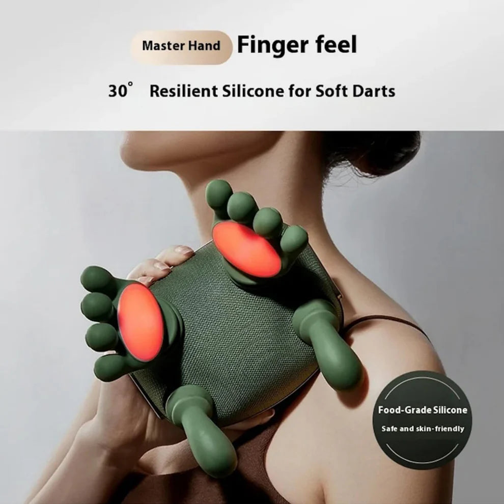 Rechargeable Neck & Shoulder Massager with Heat – Deep Kneading Pain Relief Massager