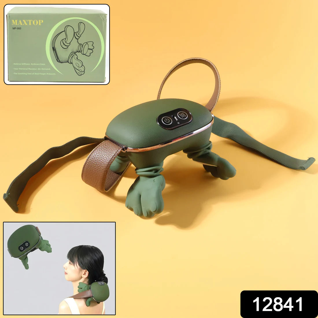 Rechargeable Neck & Shoulder Massager with Heat – Deep Kneading Pain Relief Massager
