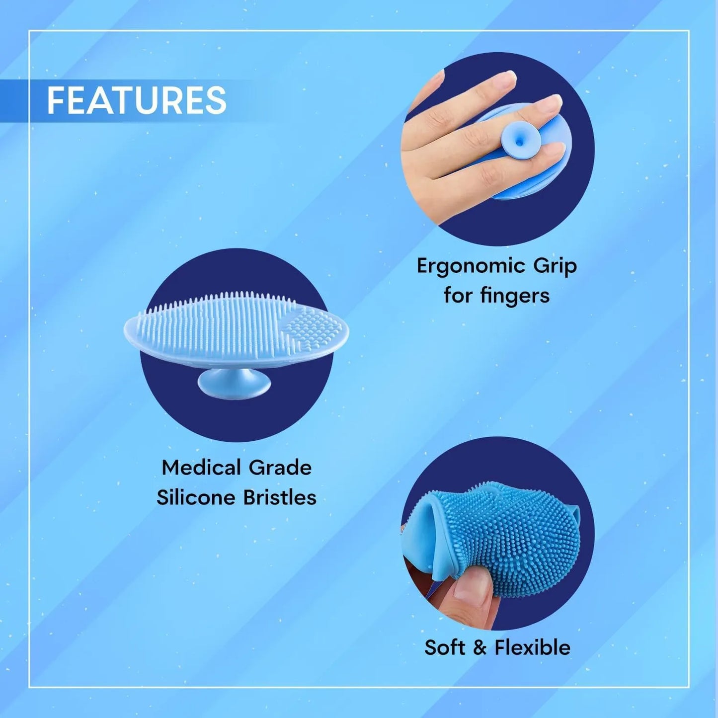 Soft Silicone Bath Body Brush for Men & Women – Deep Cleansing & Gentle Exfoliation