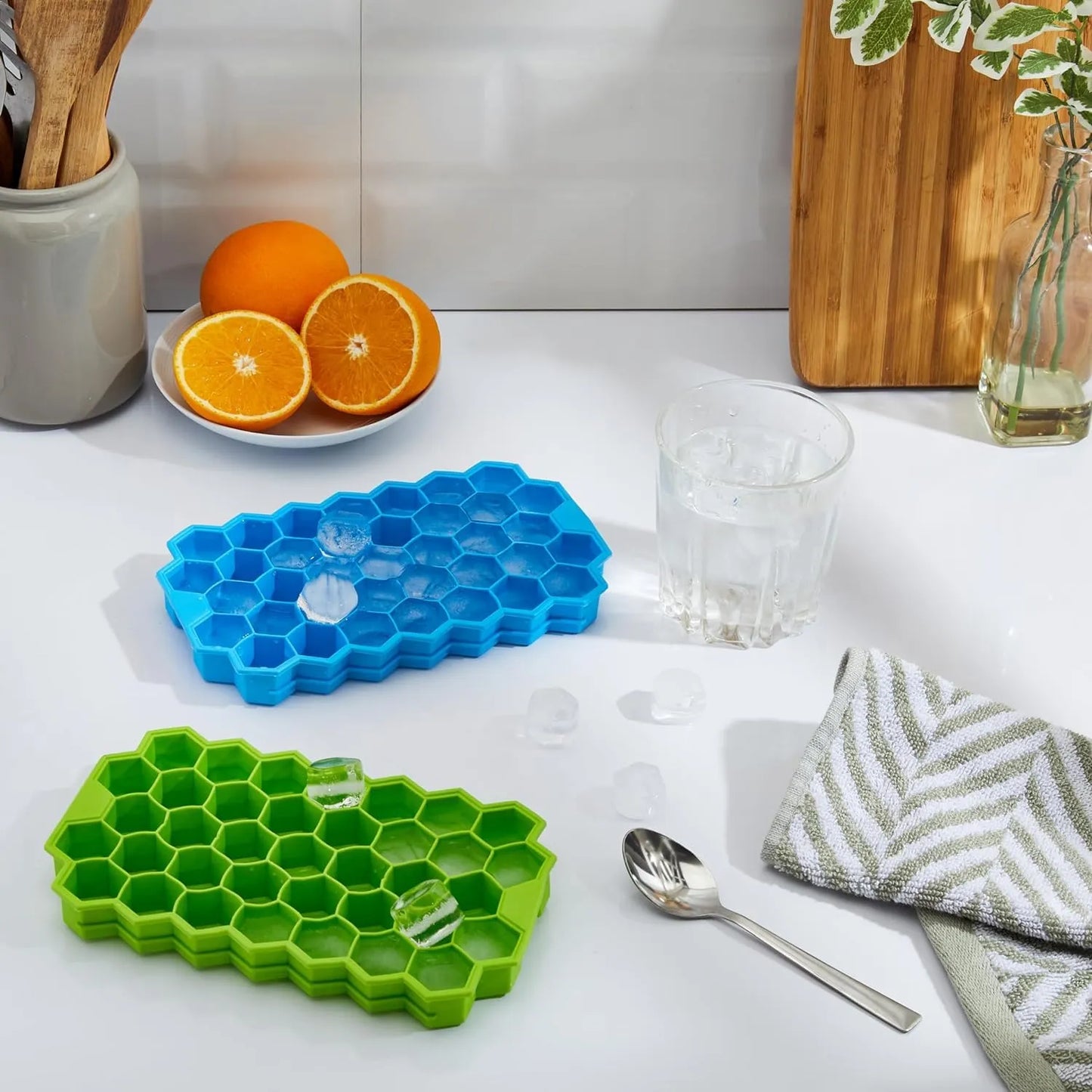 Silicone Ice Cube Tray with Easy Release Design