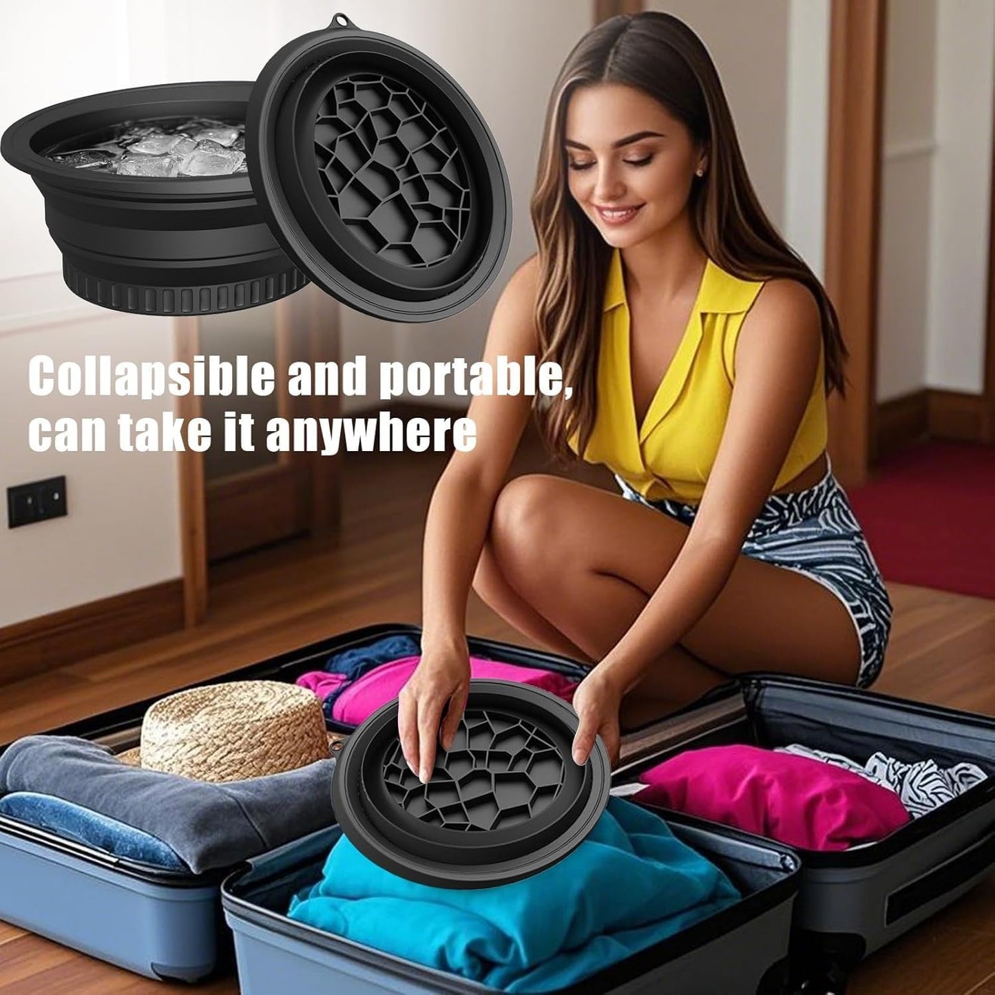 Ice Bowl Facial Therapy Kit – Collapsible Face Bowl with Built-In Ice Tray