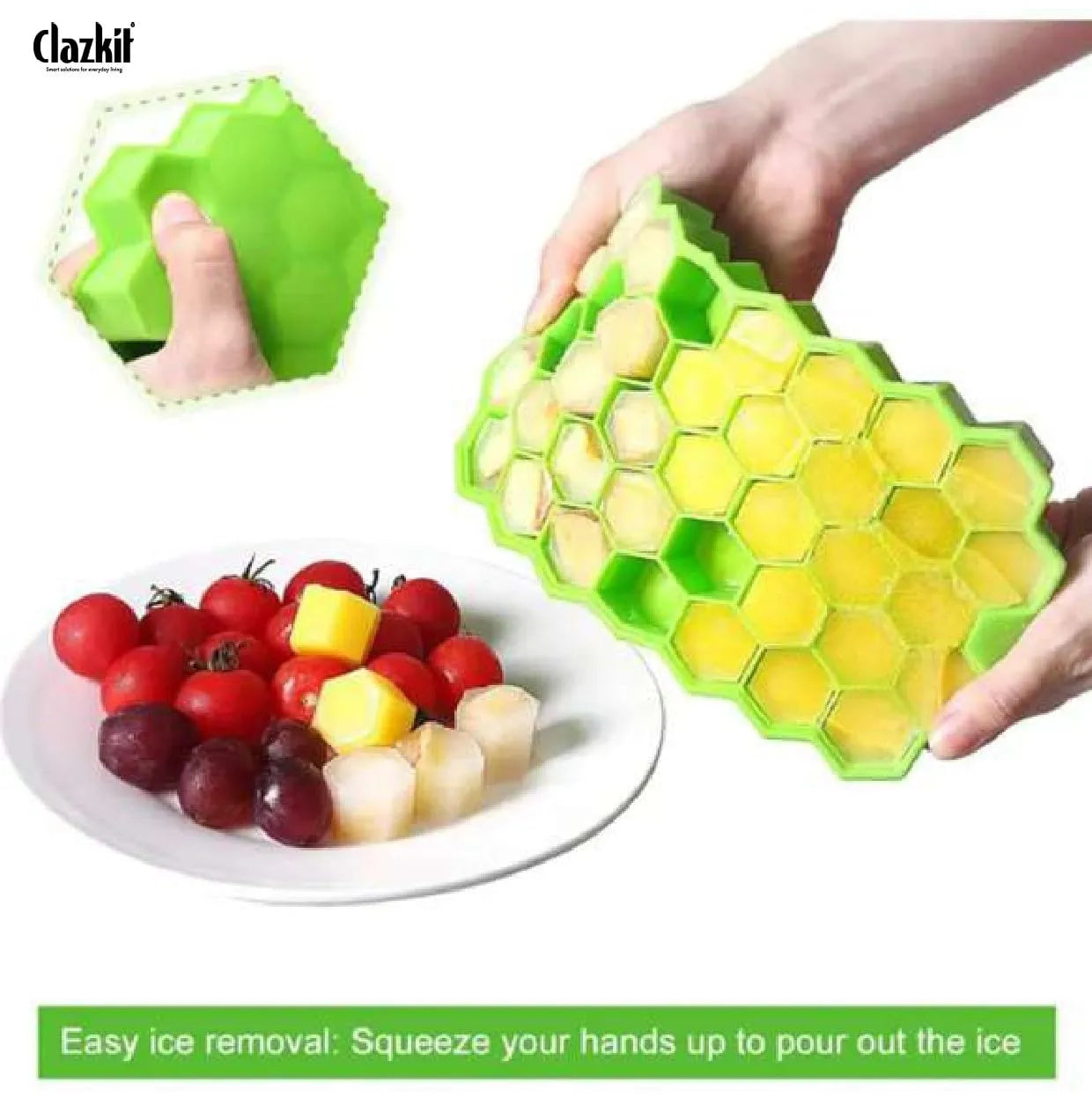 Silicone Ice Cube Tray with Easy Release Design