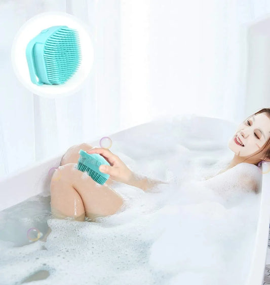 Liquid Dispensing Bath Brush Combo – Exfoliating Body Scrubber Set for Deep Cleaning & Dead Skin Removal